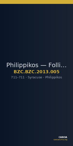 Philippikos — Follis (Syracuse, 711) — CANOA
