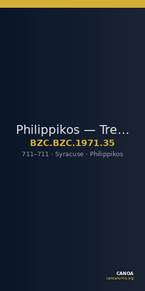 Philippikos — Tremissis (Syracuse, 711) — CANOA