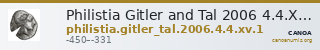 Philistia Gitler and Tal 2006 4.4.XV.1 — CANOA