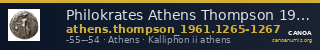 Philokrates Athens Thompson 1961 1265-1267 — CANOA