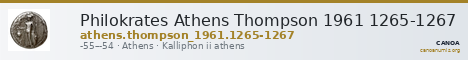 Philokrates Athens Thompson 1961 1265-1267 — CANOA