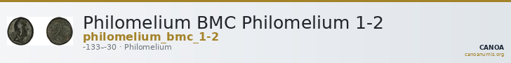 Philomelium BMC Philomelium 1-2 — CANOA