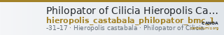 Philopator of Cilicia Hieropolis Castabala BMC Philopator 1 — CANOA