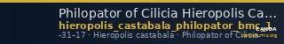 Philopator of Cilicia Hieropolis Castabala BMC Philopator 1 — CANOA