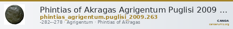 Phintias of Akragas Agrigentum Puglisi 2009 263 — CANOA