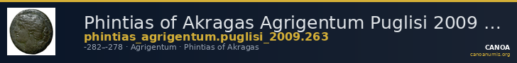 Phintias of Akragas Agrigentum Puglisi 2009 263 — CANOA