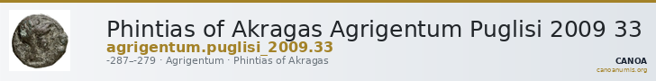 Phintias of Akragas Agrigentum Puglisi 2009 33 — CANOA