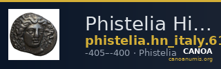 Phistelia Historia Numorum Italy 611 — CANOA