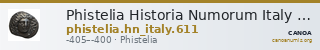 Phistelia Historia Numorum Italy 611 — CANOA