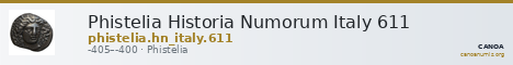 Phistelia Historia Numorum Italy 611 — CANOA