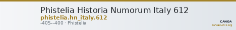 Phistelia Historia Numorum Italy 612 — CANOA