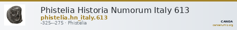 Phistelia Historia Numorum Italy 613 — CANOA