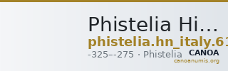 Phistelia Historia Numorum Italy 614 — CANOA
