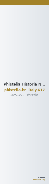 Phistelia Historia Numorum Italy 617 — CANOA