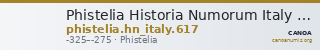 Phistelia Historia Numorum Italy 617 — CANOA