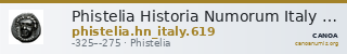 Phistelia Historia Numorum Italy 619 — CANOA