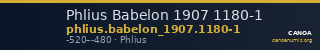 Phlius Babelon 1907 1180-1 — CANOA