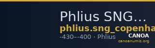 Phlius SNG Copenhagen Phlius 3 — CANOA