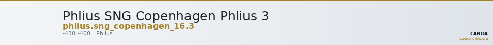 Phlius SNG Copenhagen Phlius 3 — CANOA