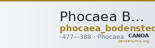 Phocaea Bodenstedt 1981 Series 3.72 — CANOA