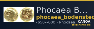 Phocaea Bodenstedt 1981 Series E. 3 — CANOA