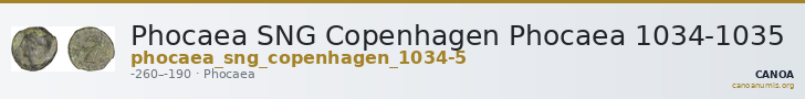 Phocaea SNG Copenhagen Phocaea 1034-1035 — CANOA