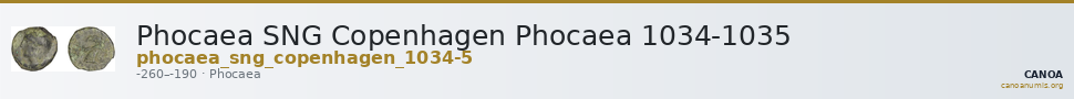 Phocaea SNG Copenhagen Phocaea 1034-1035 — CANOA