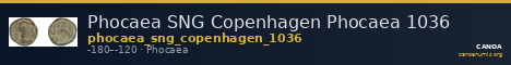 Phocaea SNG Copenhagen Phocaea 1036 — CANOA