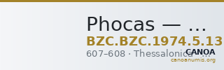 Phocas — Decanummium (Thessalonike, 607–608) — CANOA