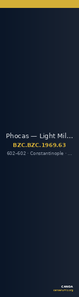 Phocas — Light Miliarense (Constantinople, 602) — CANOA