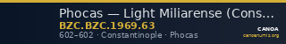 Phocas — Light Miliarense (Constantinople, 602) — CANOA