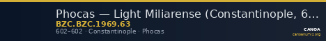 Phocas — Light Miliarense (Constantinople, 602) — CANOA