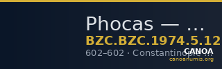 Phocas — Pentanummium (Constantinople, 602) — CANOA