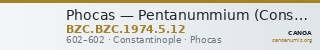 Phocas — Pentanummium (Constantinople, 602) — CANOA