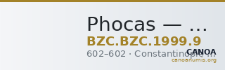 Phocas — Solidus (Constantinople, 602) — CANOA