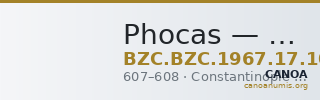 Phocas — Thirty Nummi (Constantinople, 607–608) — CANOA