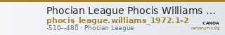 Phocian League Phocis Williams 1972 Period I, 1-2 — CANOA
