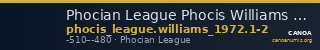 Phocian League Phocis Williams 1972 Period I, 1-2 — CANOA