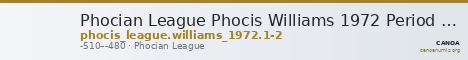 Phocian League Phocis Williams 1972 Period I, 1-2 — CANOA