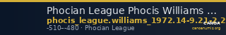 Phocian League Phocis Williams 1972 Period I, 14-9; 21-2; 25-7 — CANOA