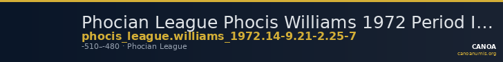 Phocian League Phocis Williams 1972 Period I, 14-9; 21-2; 25-7 — CANOA