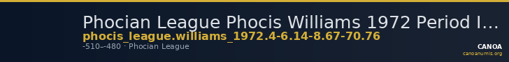 Phocian League Phocis Williams 1972 Period I, 4-6; 14-18.67-70; 76 — CANOA