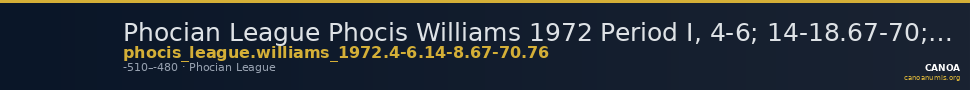 Phocian League Phocis Williams 1972 Period I, 4-6; 14-18.67-70; 76 — CANOA