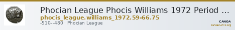 Phocian League Phocis Williams 1972 Period I, 59-66; 75 — CANOA