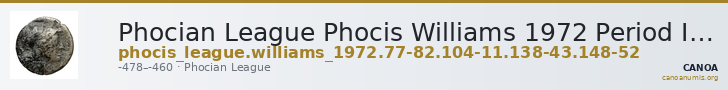 Phocian League Phocis Williams 1972 Period II, 104-11; 138-40; 148-52 — CANOA