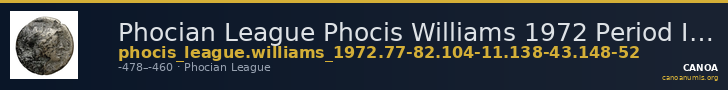 Phocian League Phocis Williams 1972 Period II, 104-11; 138-40; 148-52 — CANOA