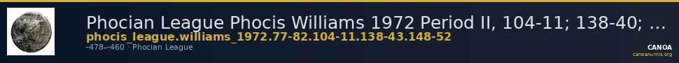Phocian League Phocis Williams 1972 Period II, 104-11; 138-40; 148-52 — CANOA