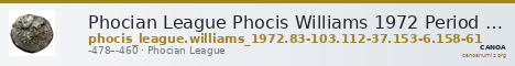 Phocian League Phocis Williams 1972 Period II, 83-103; 112-37; 153-6; 158-61 — CANOA