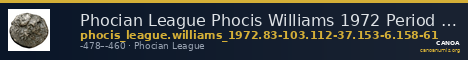 Phocian League Phocis Williams 1972 Period II, 83-103; 112-37; 153-6; 158-61 — CANOA