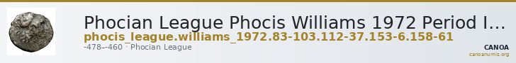 Phocian League Phocis Williams 1972 Period II, 83-103; 112-37; 153-6; 158-61 — CANOA